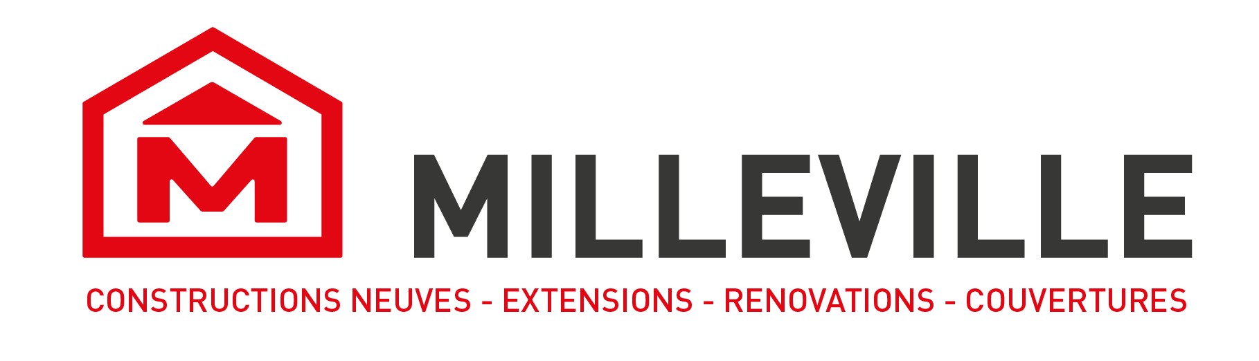 Logo MILLEVILLE SA, Construction de maisons individuelles,<br> extensions, rénovations et couvertures.